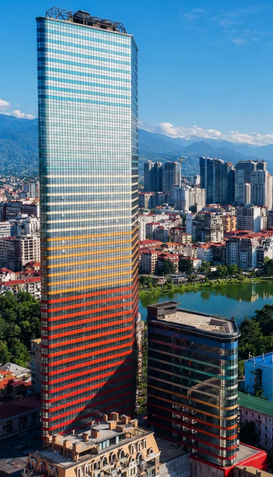 バトゥミ中心部に建つAzure Tower